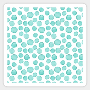 Watercolour Dots in Turquoise Sticker